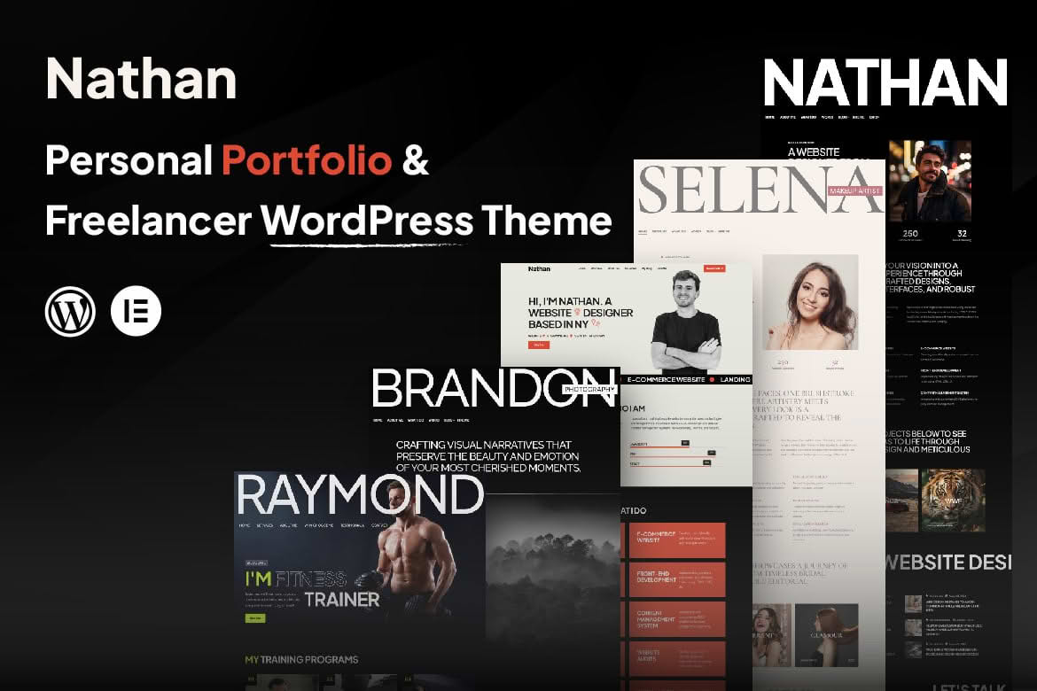 Nathan - Personal Resume CV Portfolio WordPress Theme
