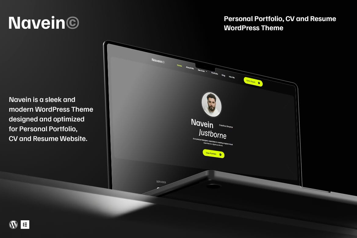 Download Navein - Personal Portfolio WordPress Theme GPL WordPress Plugin