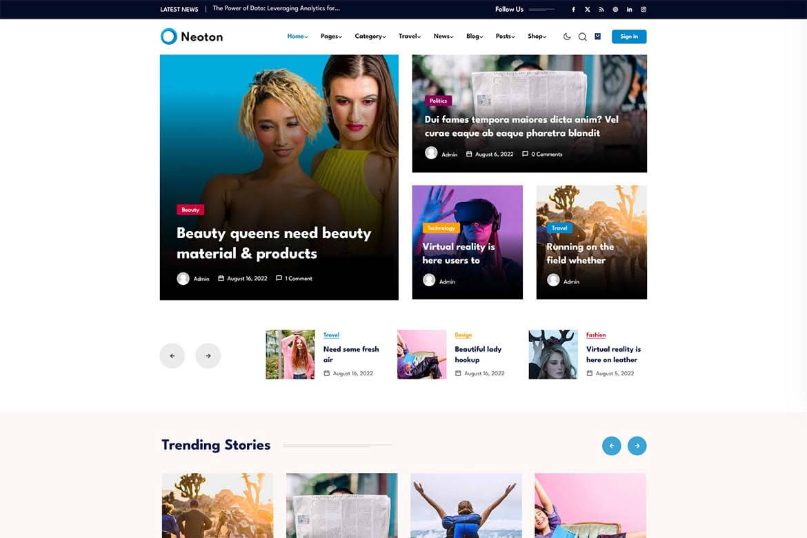 Download Neoton - News Magazine WordPress Theme GPL WordPress Plugin