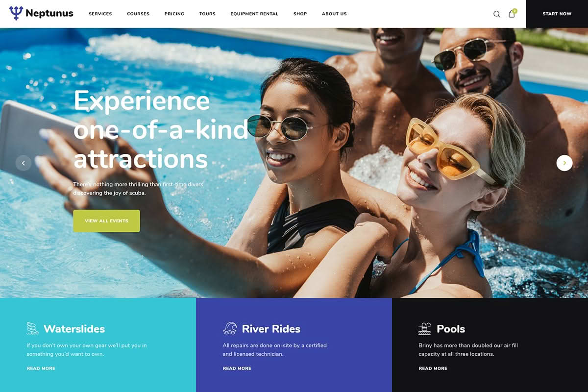Download Neptunus - Water & Amusement Park WordPress Theme GPL WordPress Plugin