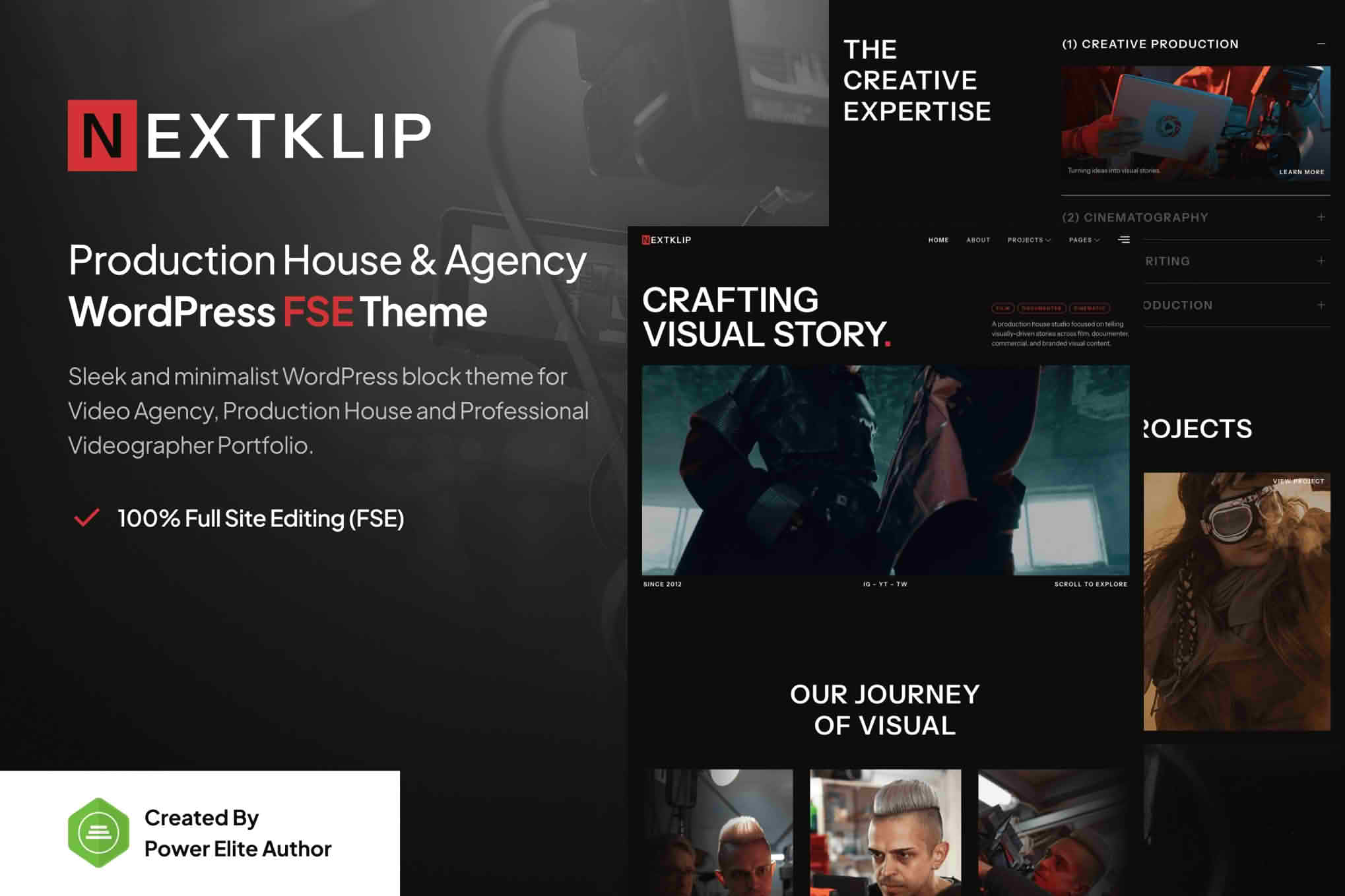 Nextklip – Video Production Agency Gutenverse FSE WordPress Block Theme