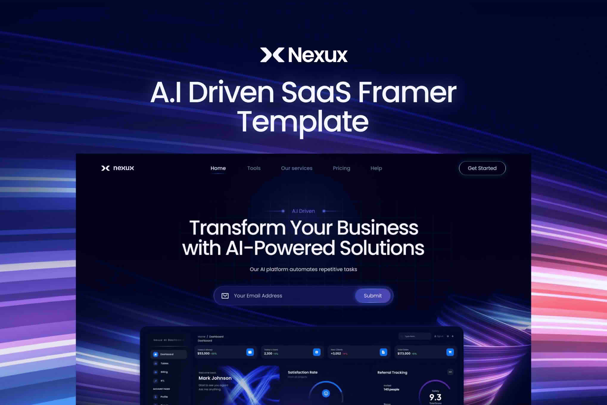 Download Nexux - AI Saas Landing Page WordPress Theme GPL WordPress Plugin