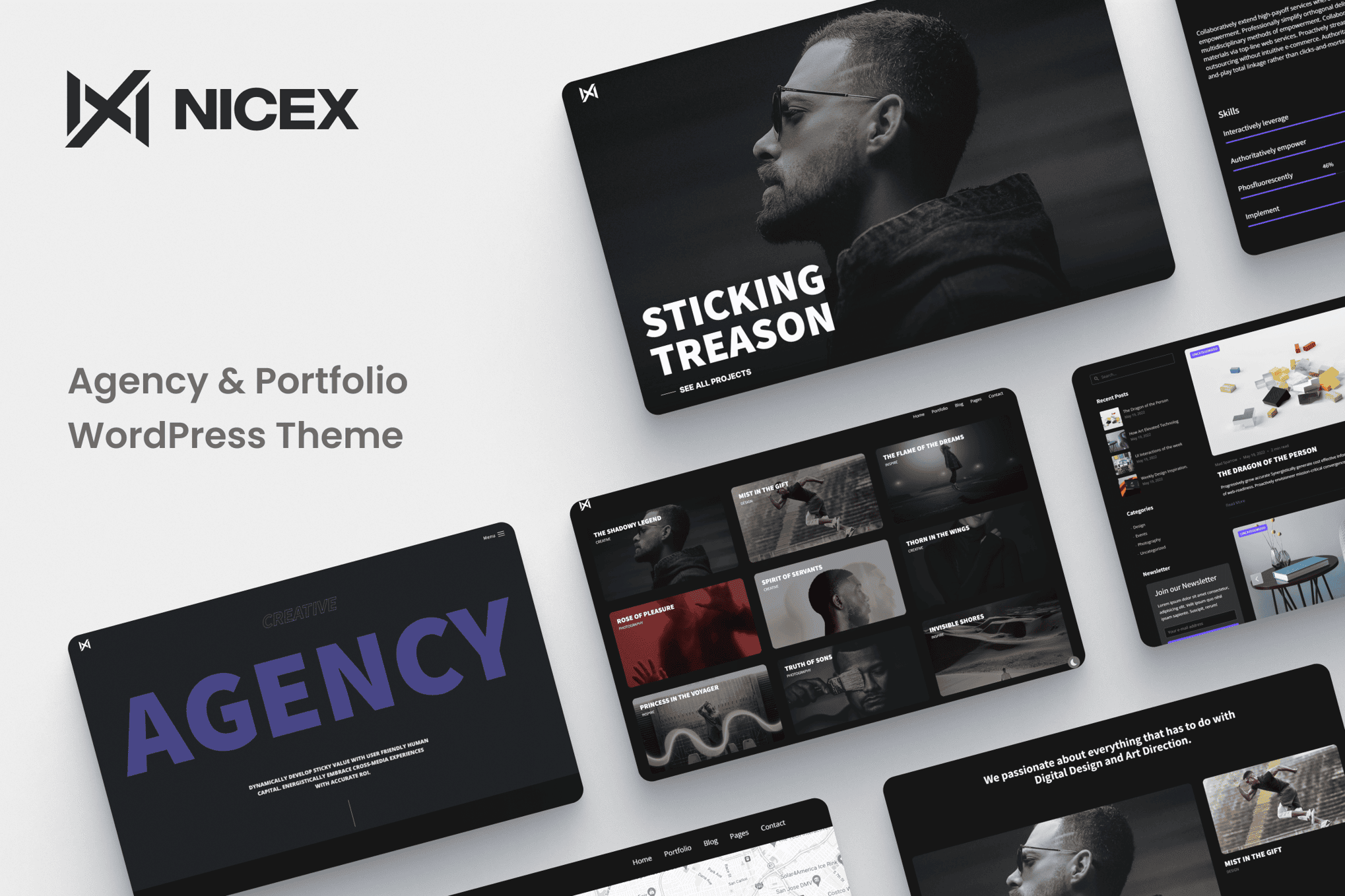 Download Nicex - Creative Portfolio Theme GPL WordPress Plugin