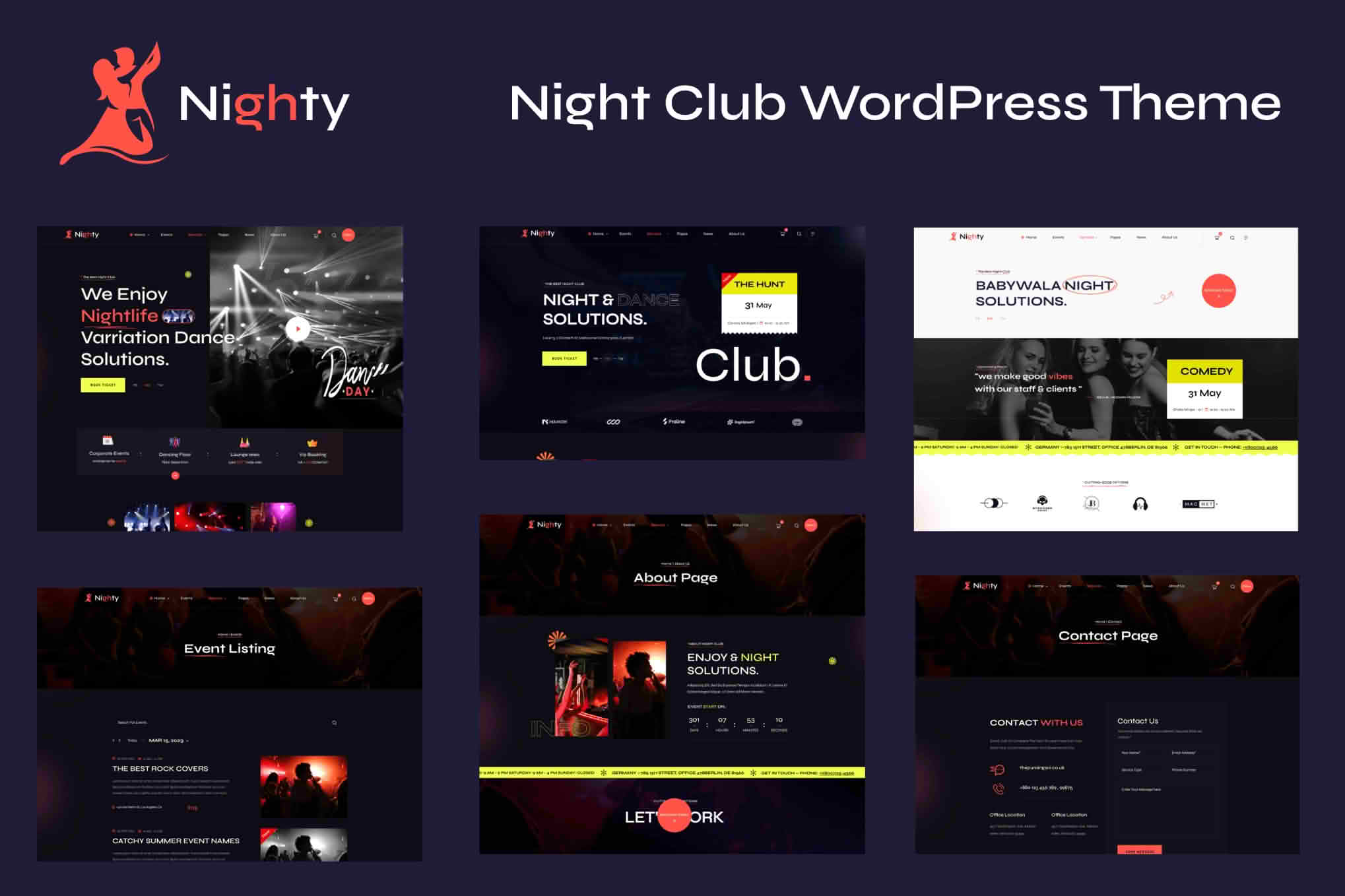 Download Nighty - Night Club WordPress Theme GPL WordPress Plugin