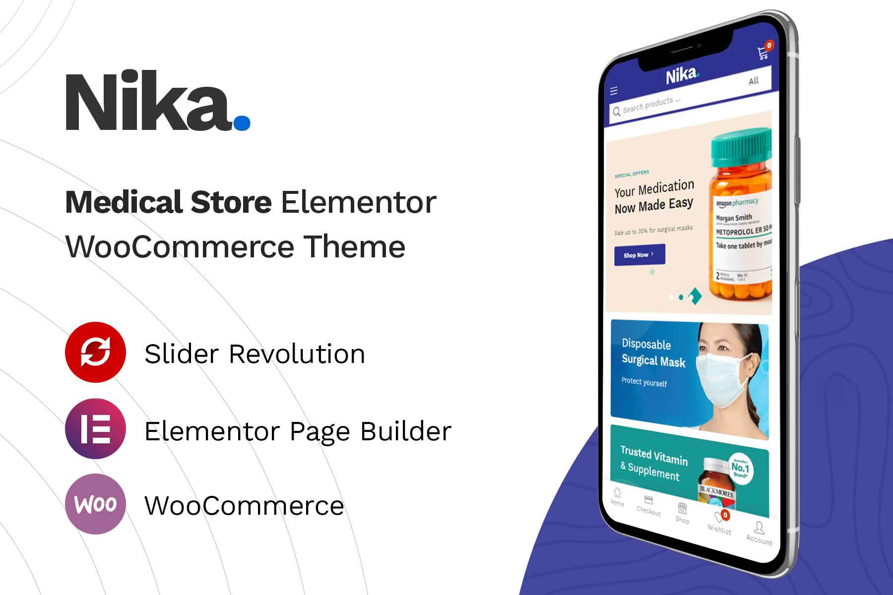 Download Nika - Medical Elementor WooCommerce Theme GPL WordPress Plugin