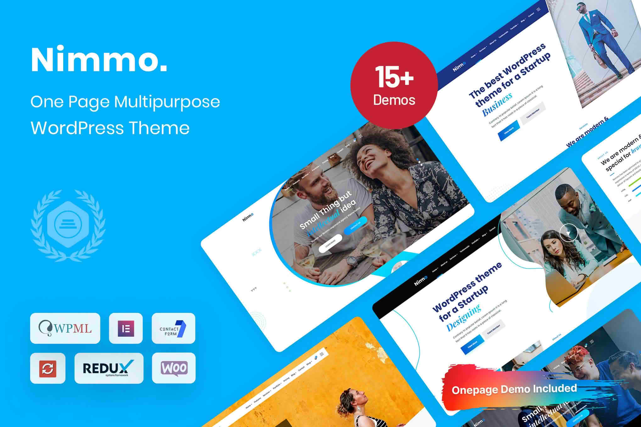 Download Nimmo - One Page Theme GPL WordPress Plugin