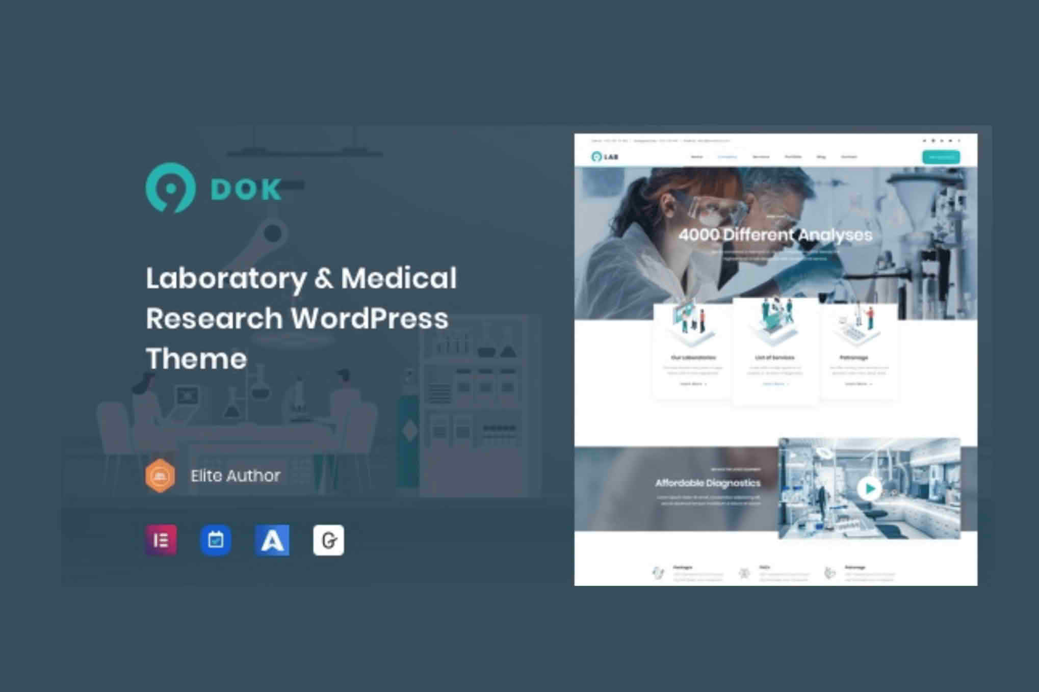 Download Ninedok - Laboratory & Research WordPress Theme GPL WordPress Plugin