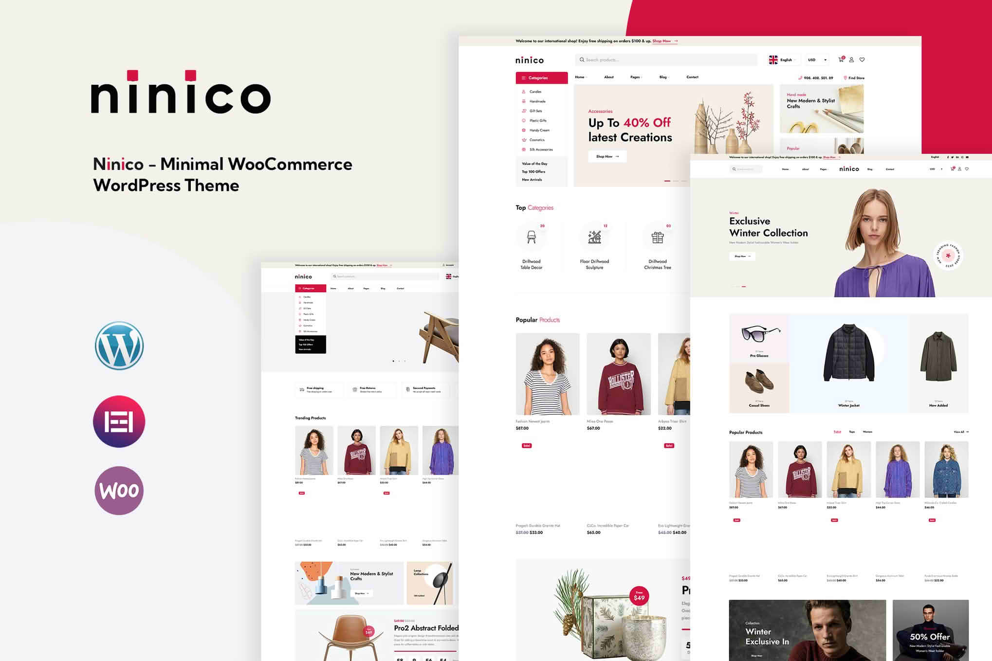 Download Ninico - Minimal WooCommerce WordPress Theme GPL WordPress Plugin