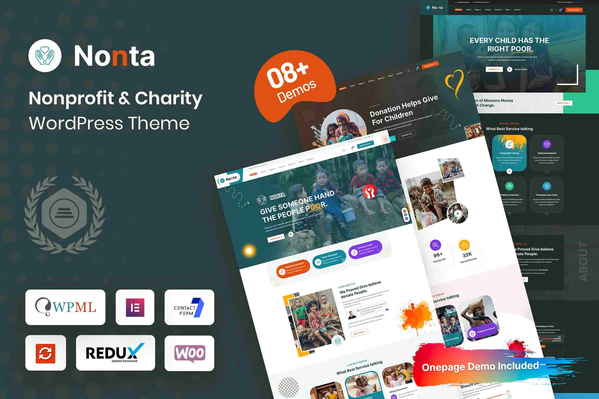 Download Nonta - Nonprofit & Charity WordPress Theme GPL WordPress Plugin