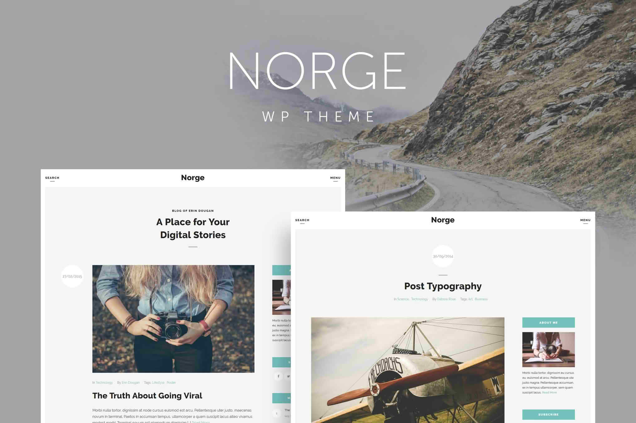 Download Norge - Blog WordPress Theme GPL WordPress Plugin