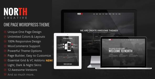Download North - One Page Parallax WordPress Theme GPL WordPress Plugin