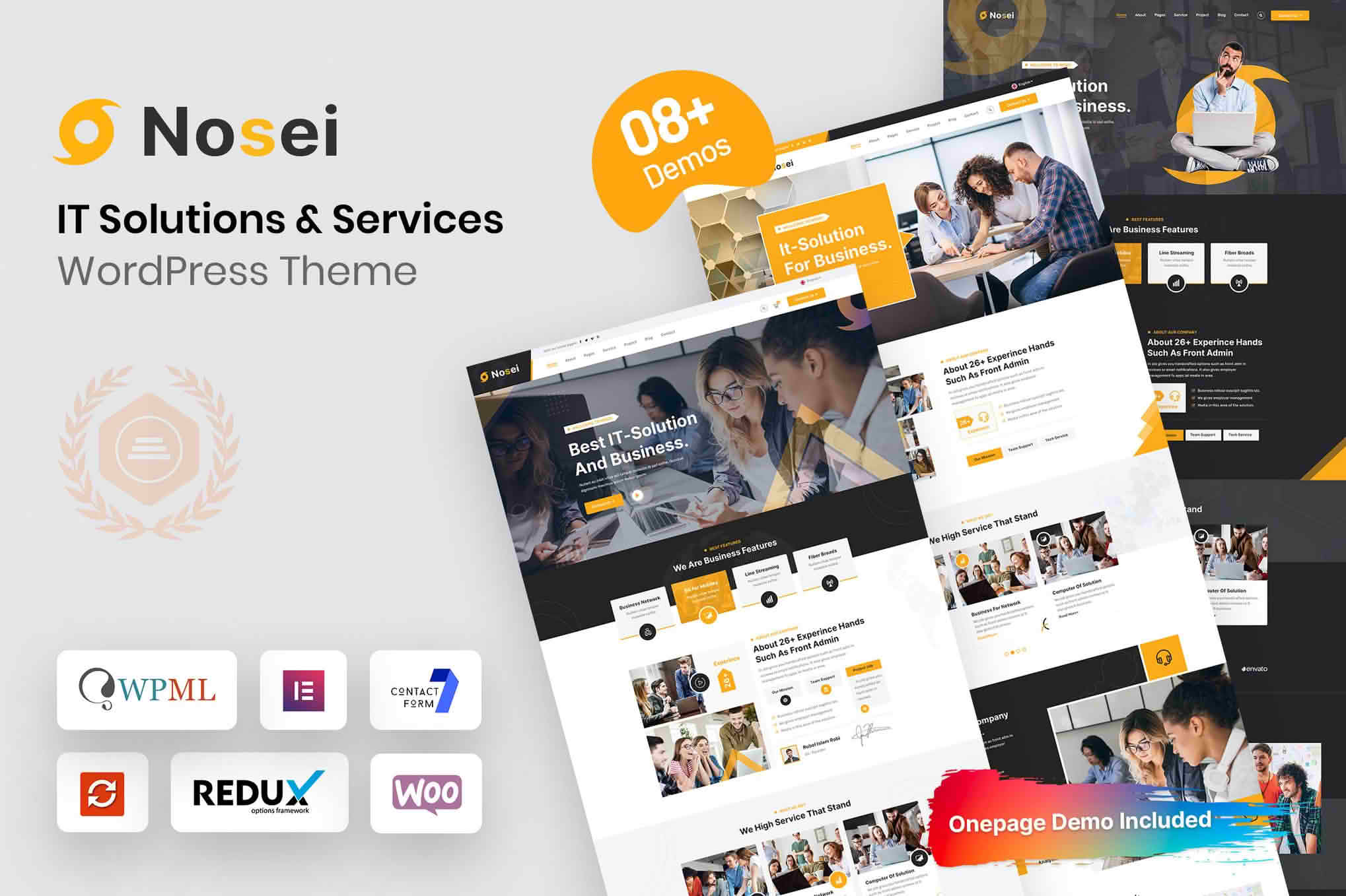 Download Nosei - IT Solutions & Services WordPress Theme GPL WordPress Plugin