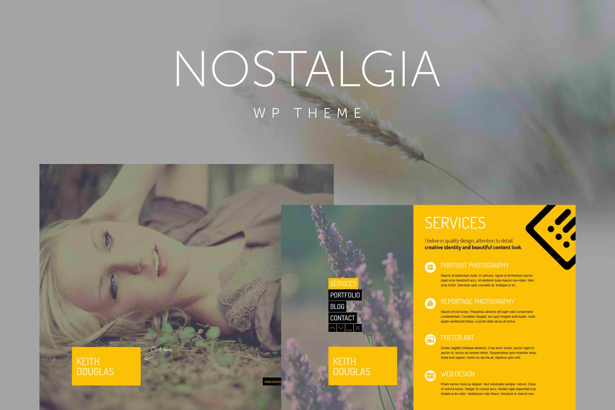 Download Nostalgia - WordPress Landing Page GPL WordPress Plugin