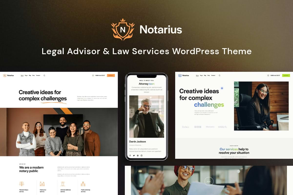 Download Notarius - Legal Advisor & Law Services WordPress Theme GPL WordPress Plugin