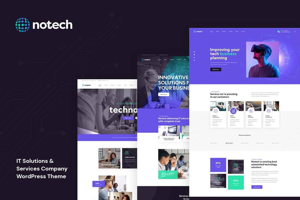 Download Notech - IT Solutions & Services WordPress Theme GPL WordPress Plugin