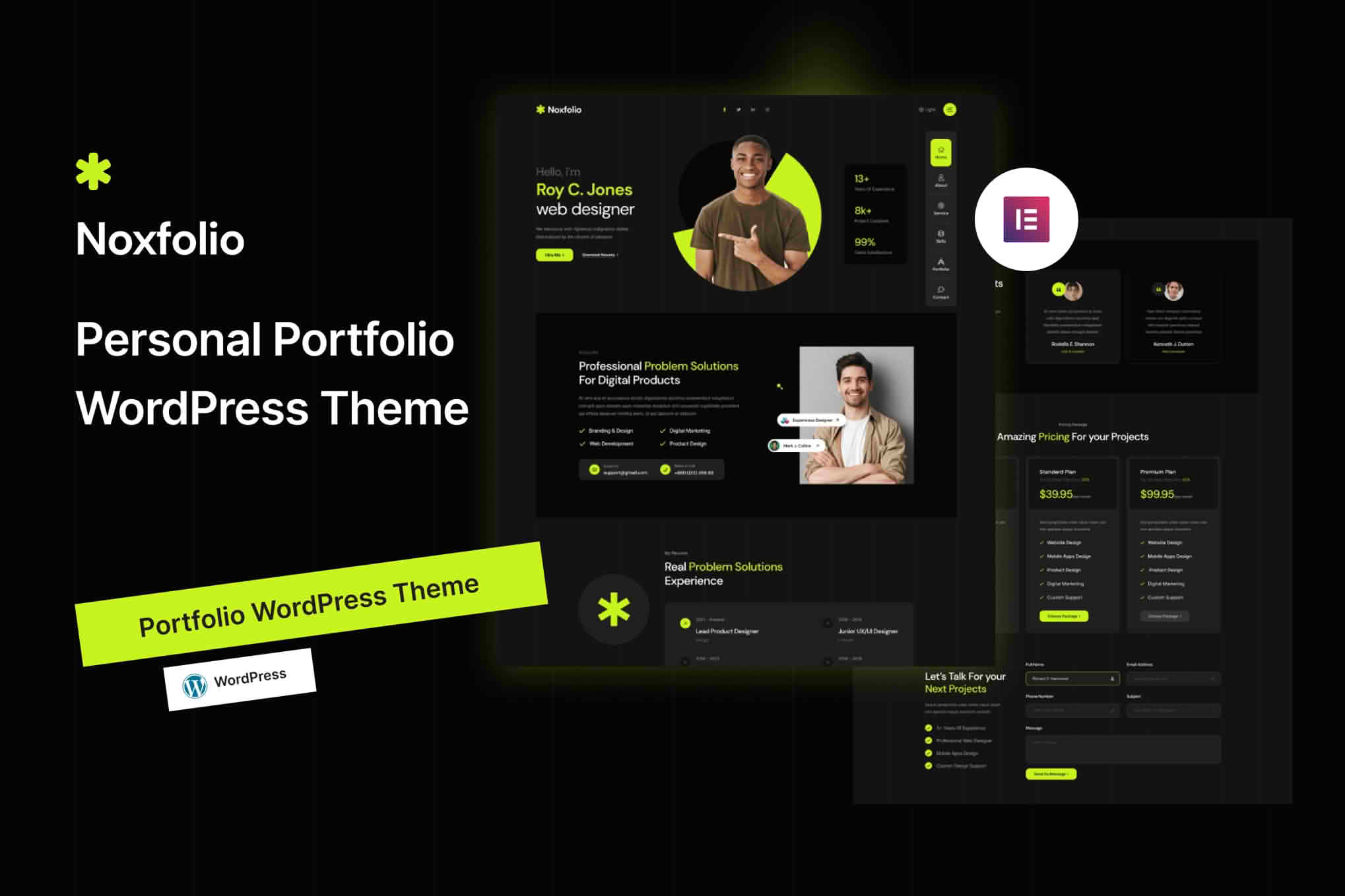 Download Noxfolio - Personal Portfolio Resume WordPress Theme GPL WordPress Plugin