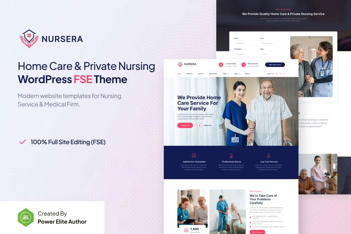 Download Nursera – Home Care & Private Nursing FSE WordPress Theme GPL WordPress Plugin
