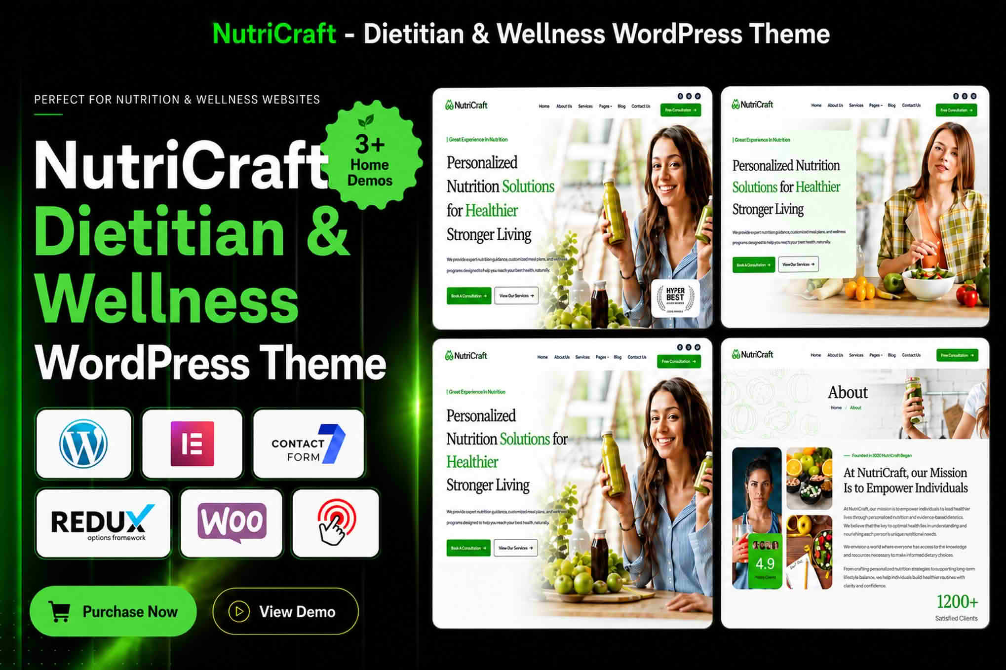 NutriCraft - Dietitian & Wellness WordPress Theme
