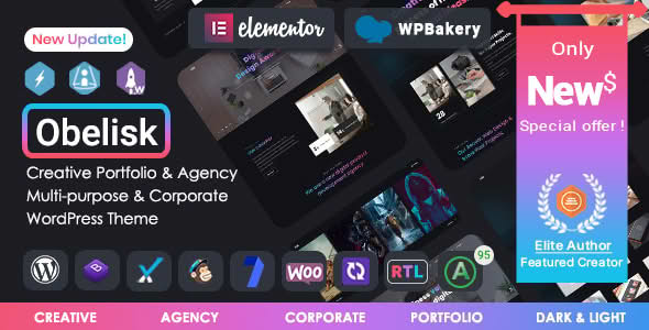 Download Obelisk - Agency Portfolio & Creative WordPress Theme GPL WordPress Plugin