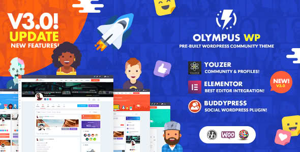 Download Olympus - Social Networking WordPress Theme GPL WordPress Plugin