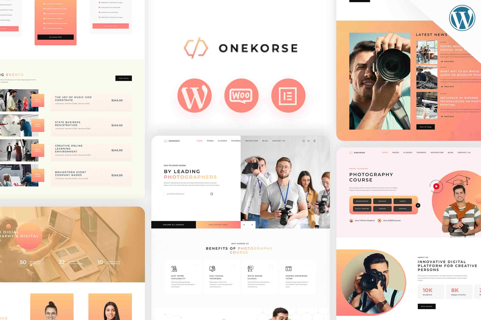 Download Onekorse - LMS Education Theme GPL WordPress Plugin