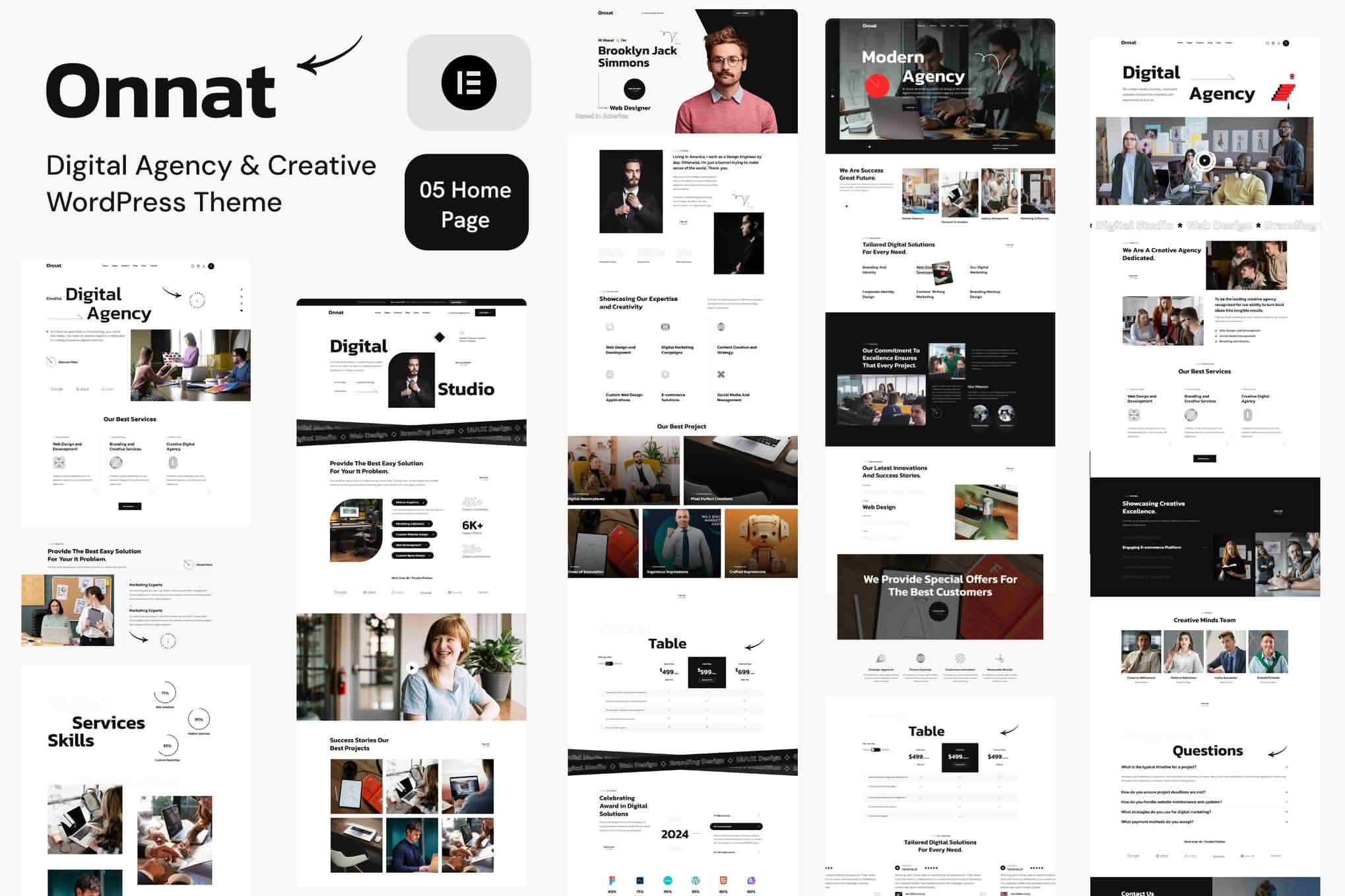 Download Onnat - Digital Agency & Creative WordPress Theme GPL WordPress Plugin