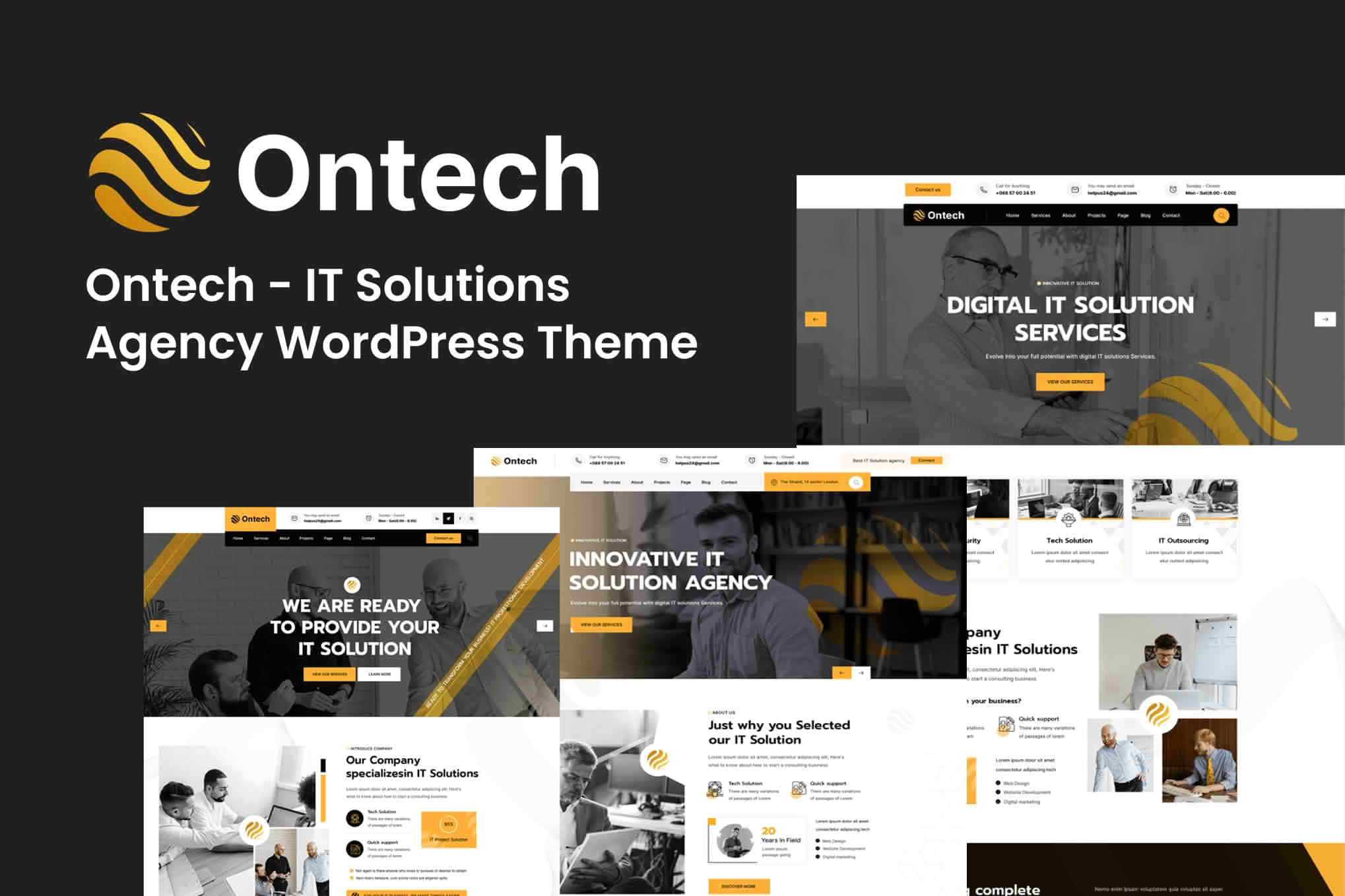 Ontech - IT Solutions Agency WordPress Theme