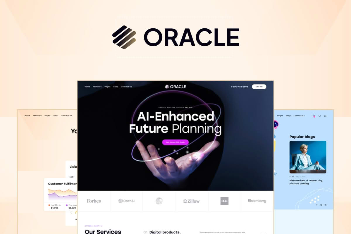 Download Oracle - AI Prediction & Analytics Agency WordPress Theme GPL WordPress Plugin