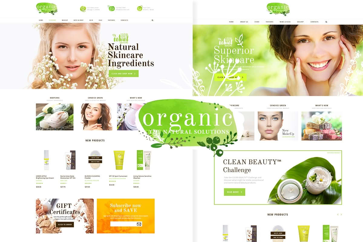 Download Organic Beauty Store & Natural Cosmetics WordPress Theme GPL WordPress Plugin