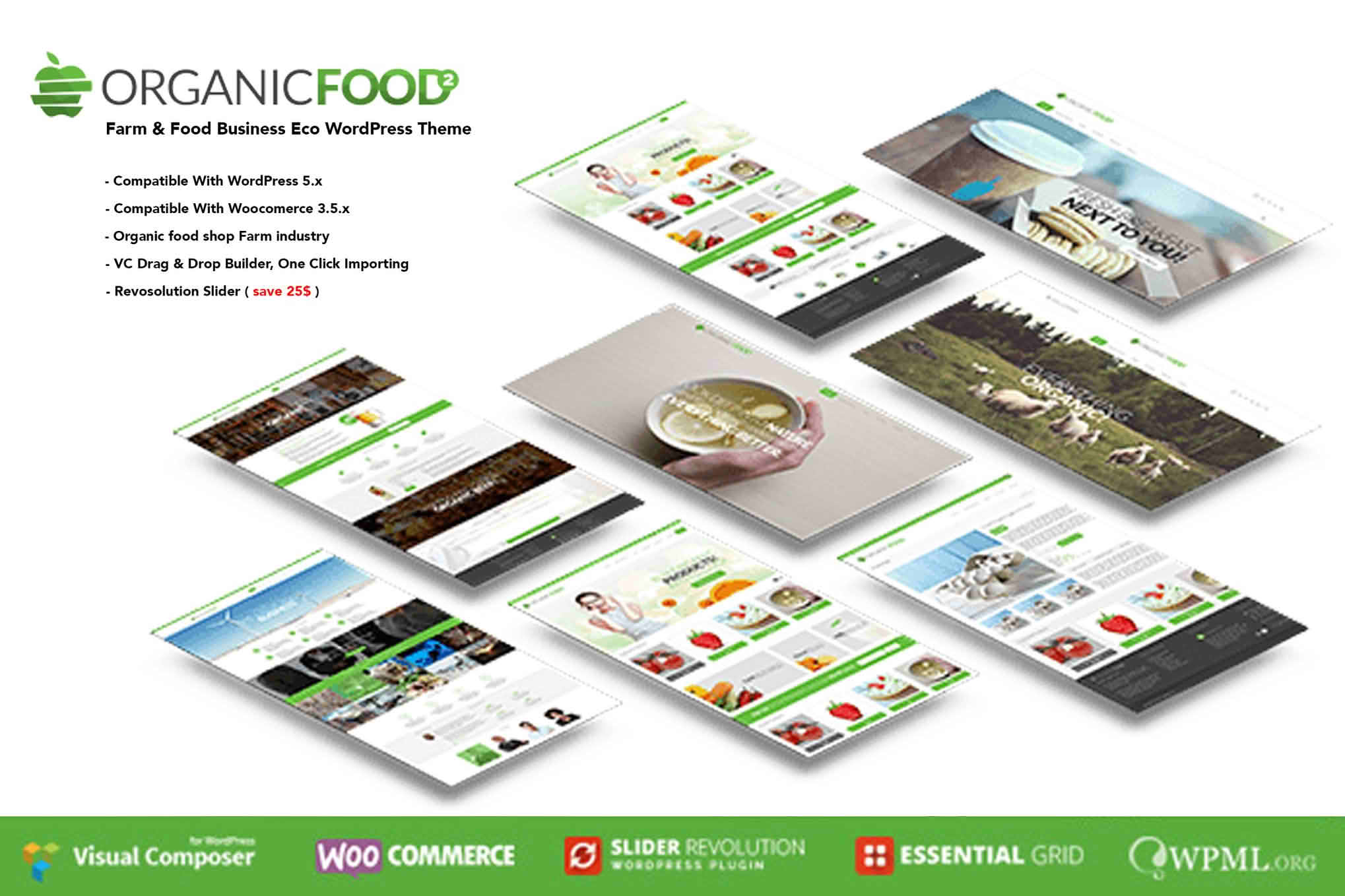 Download Organic Food | Farm Business Eco WordPress Theme GPL WordPress Plugin