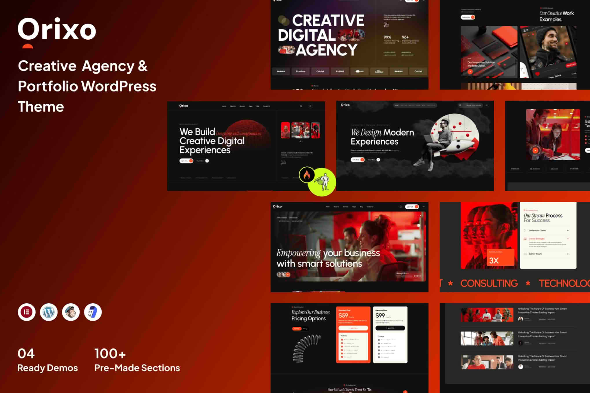 Orixo - Creative Agency & Portfolio WordPress Them