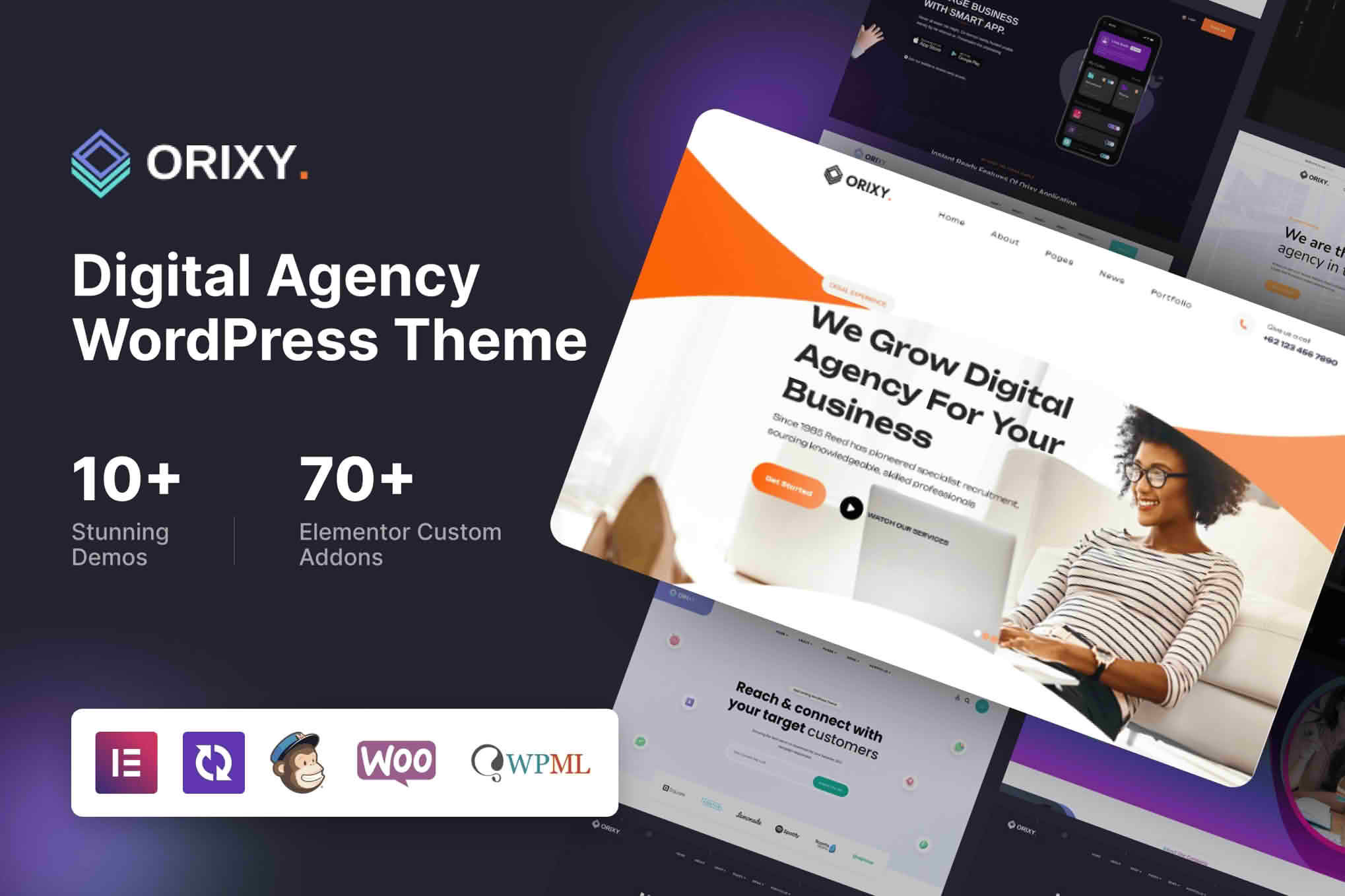 Download Orixy - Digital Agency WordPress Theme GPL WordPress Plugin
