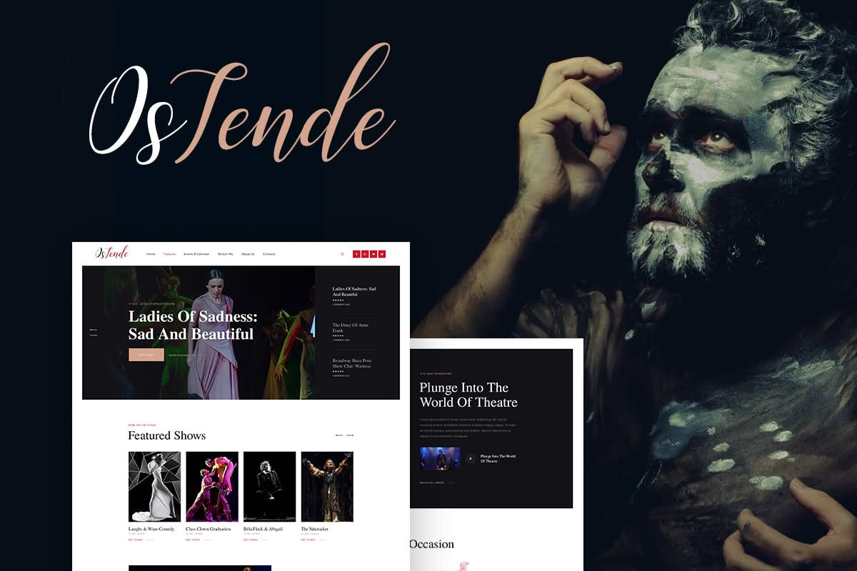 Download OsTende | School of Arts & Theater WordPress Theme GPL WordPress Plugin