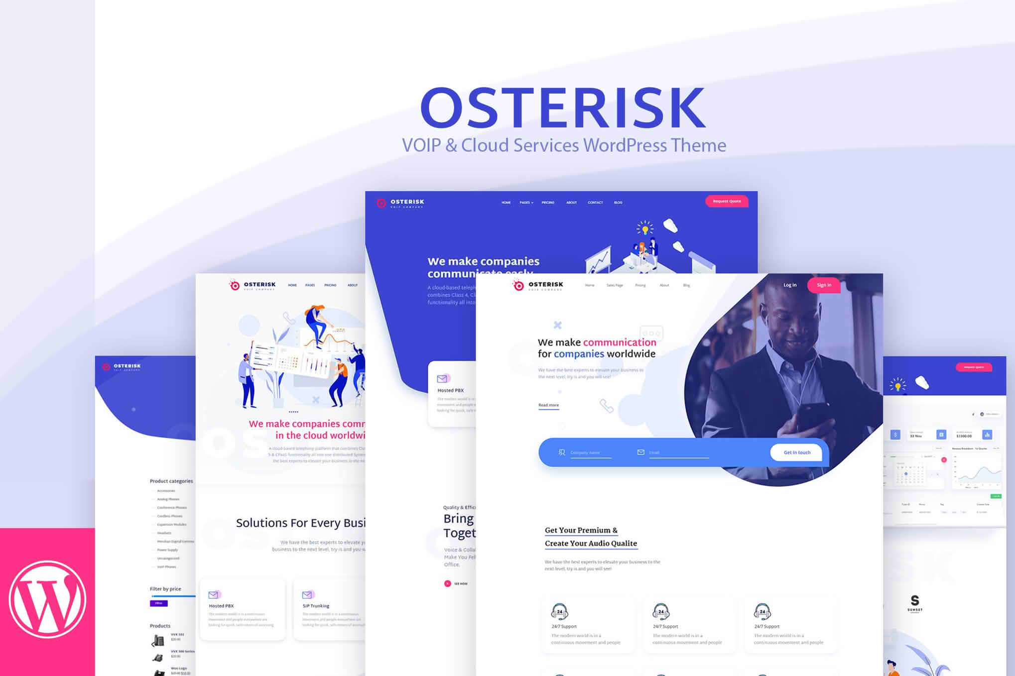Download Osterisk: VOIP & Cloud Services WordPress Theme GPL WordPress Plugin