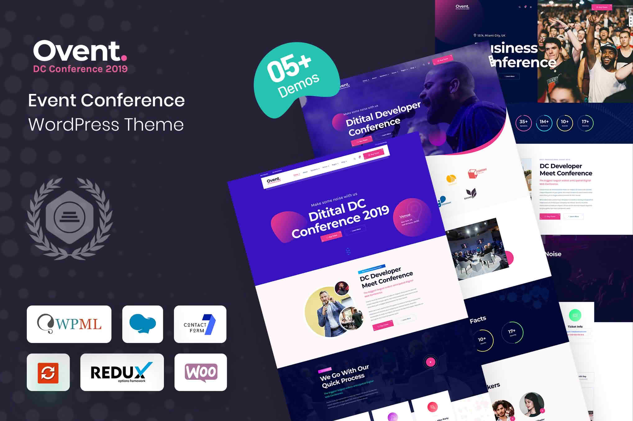 Download Ovent - Event Conference WordPress Theme GPL WordPress Plugin