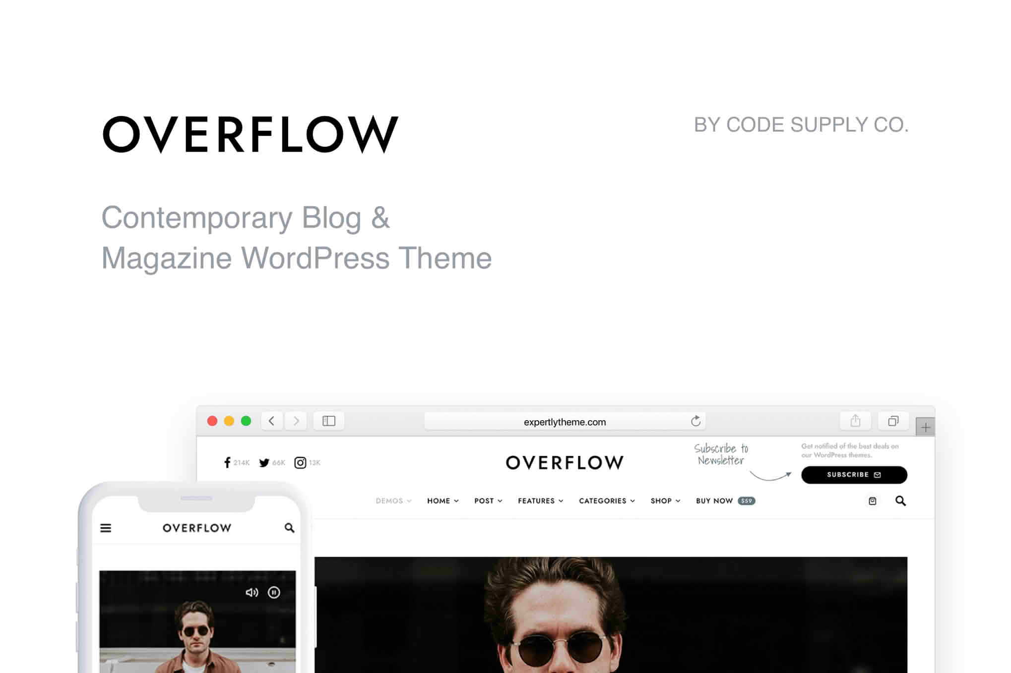Download Overflow - Contemporary Blog & Magazine WordPress Theme GPL WordPress Plugin
