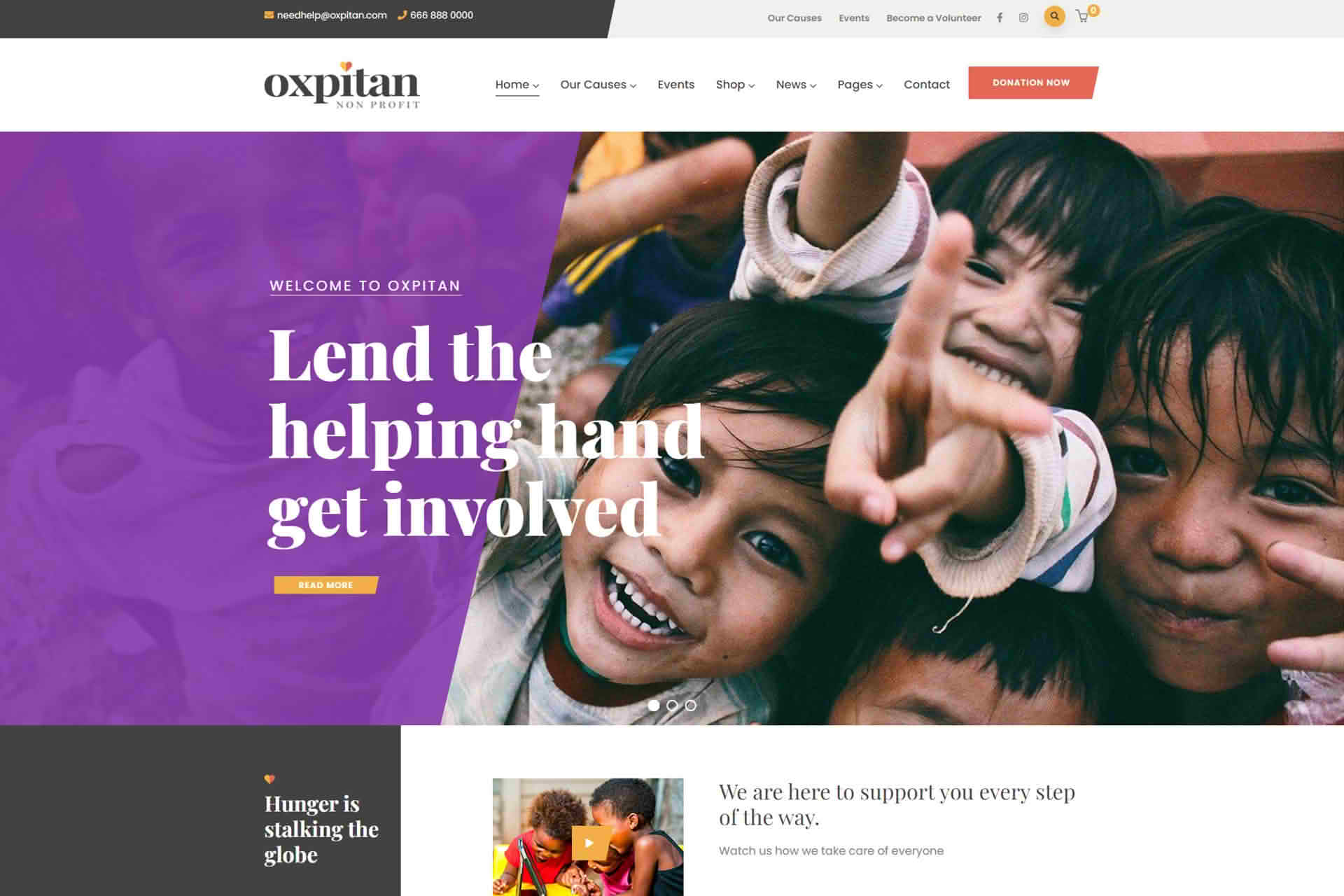 Download Oxpitan - Nonprofit Charity WordPress Theme GPL WordPress Plugin