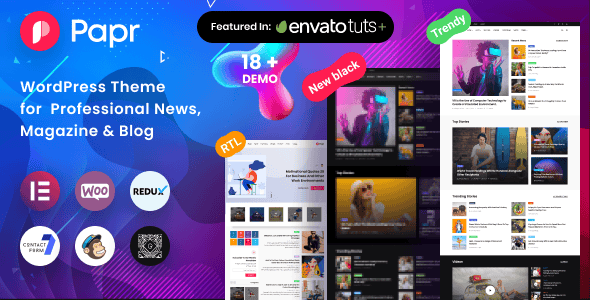 Download Papr - News Magazine WordPress Theme GPL WordPress Plugin