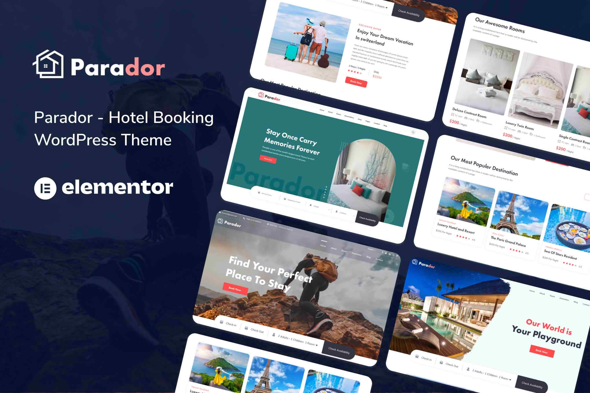 Download Parador - Hotel Booking WordPress Theme GPL WordPress Plugin