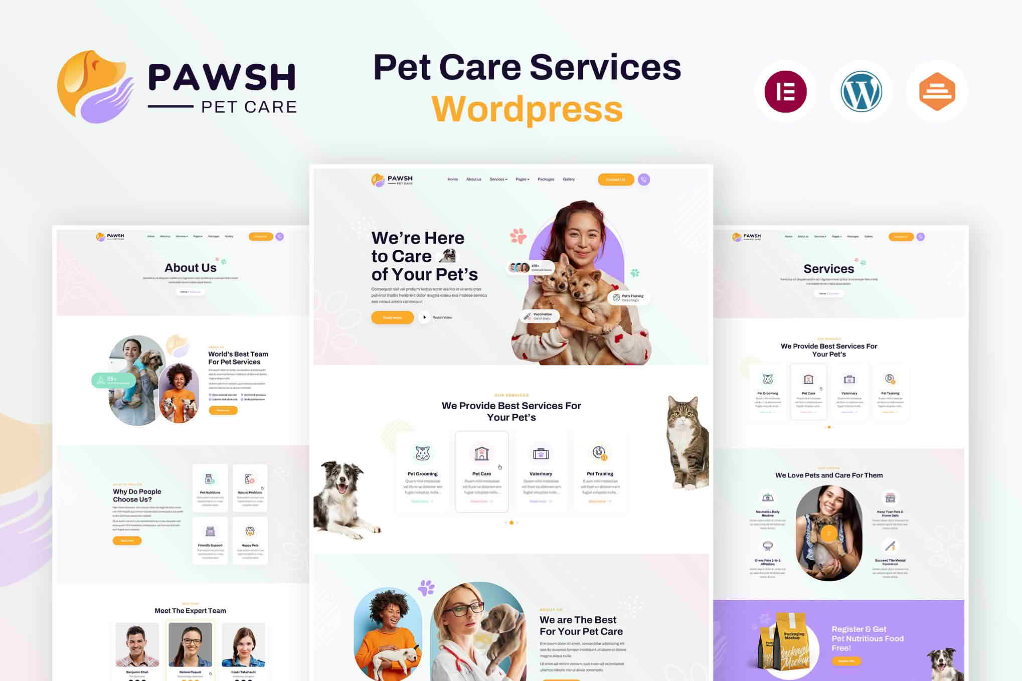 Download Pawsh | Pet Care Services WordPress Theme GPL WordPress Plugin