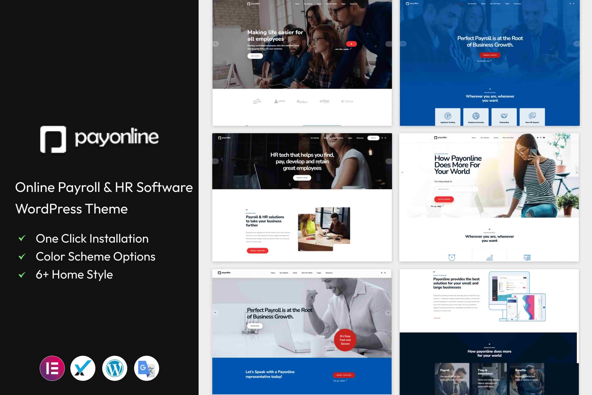 Download Payonline - Online Payroll and HR Software WordPress Theme GPL WordPress Plugin