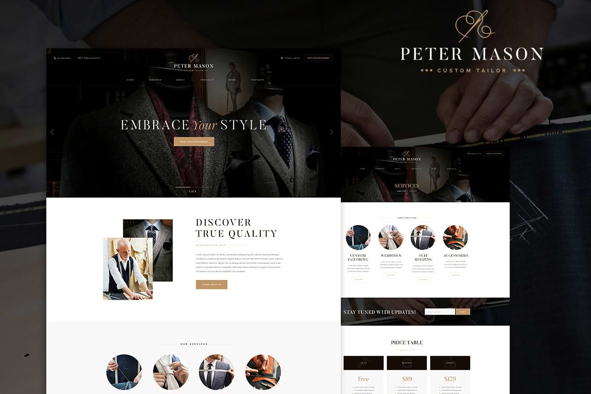 Download Peter Mason | Custom Tailoring and Clothing Store WordPress Theme GPL WordPress Plugin