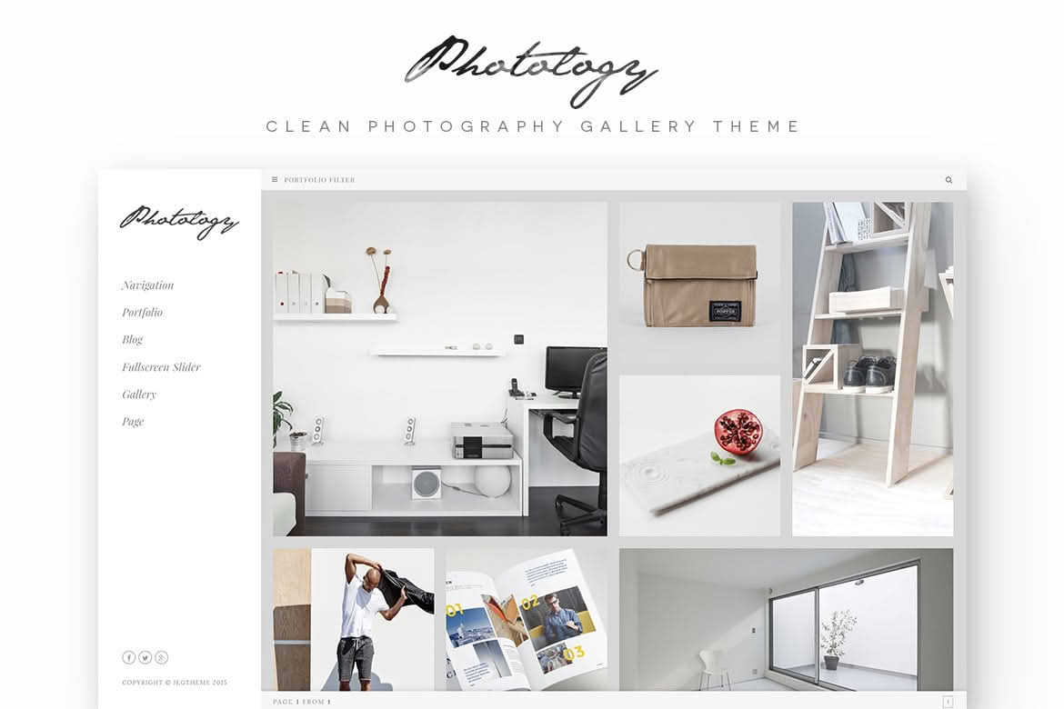 Download Photology - Clean Photography Gallery Themes GPL WordPress Plugin