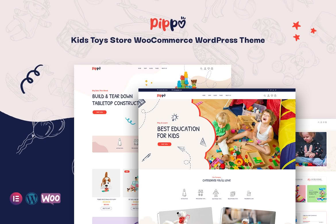 Download Pippo - Kids Toys Store WooCommerce WordPress Theme GPL WordPress Plugin