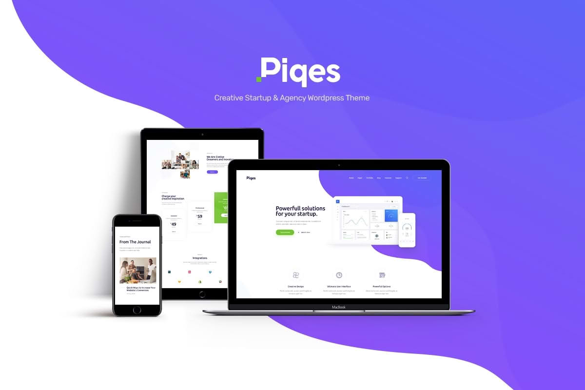 Download Piqes | Creative Startup & Agency WordPress Theme GPL WordPress Plugin