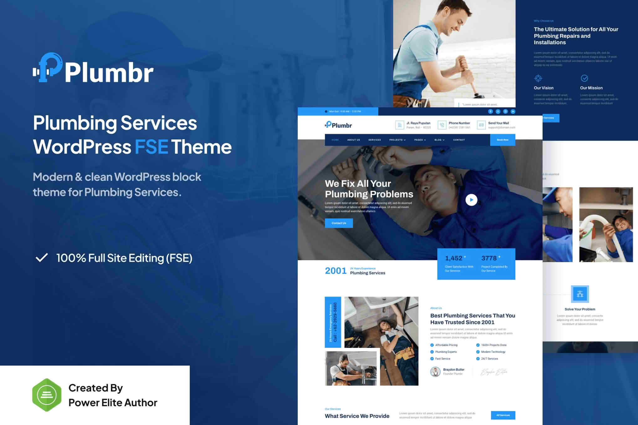 Download Plumbr - Plumbing Services FSE WordPress Theme GPL WordPress Plugin