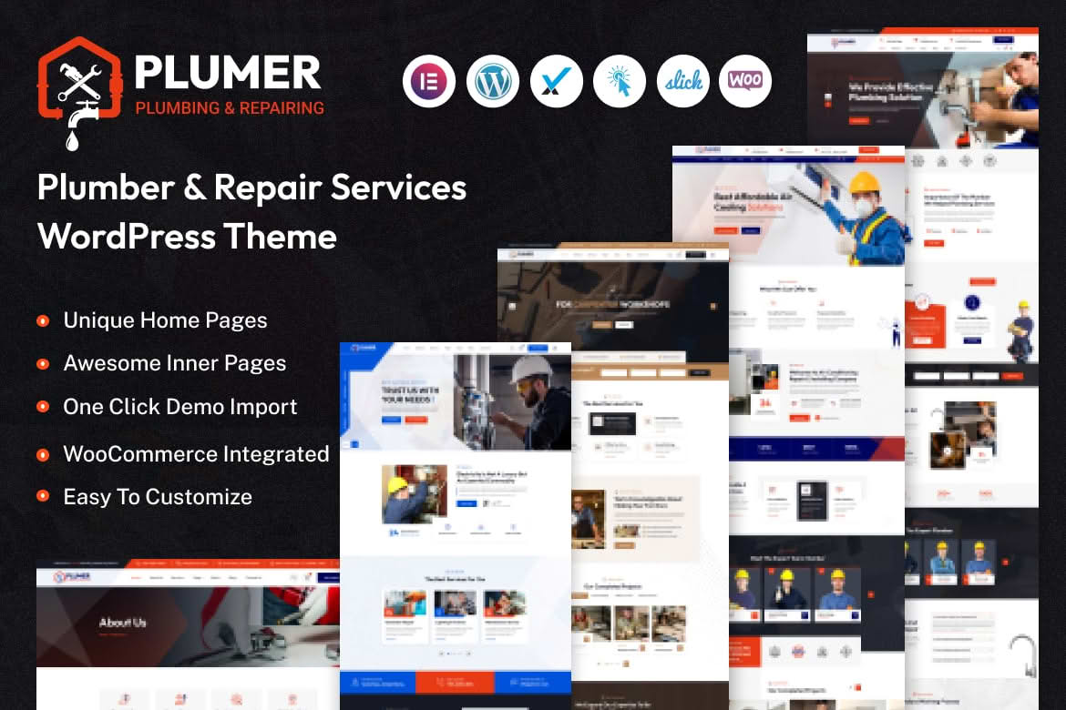 Download Plumer - Plumbing & Repair Services WordPress Theme GPL WordPress Plugin