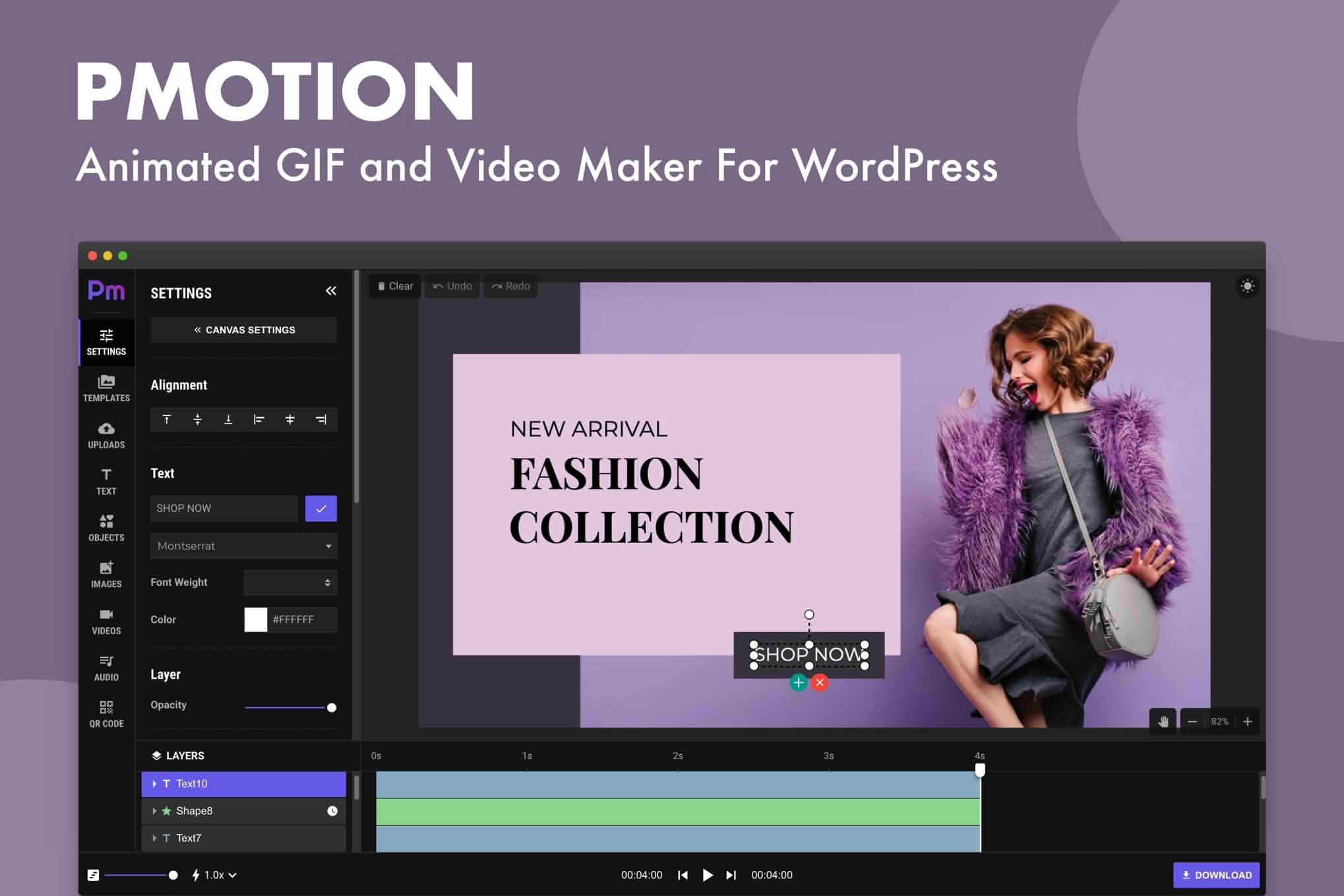 Download Pmotion - Animated GIF & Video Maker For WordPress