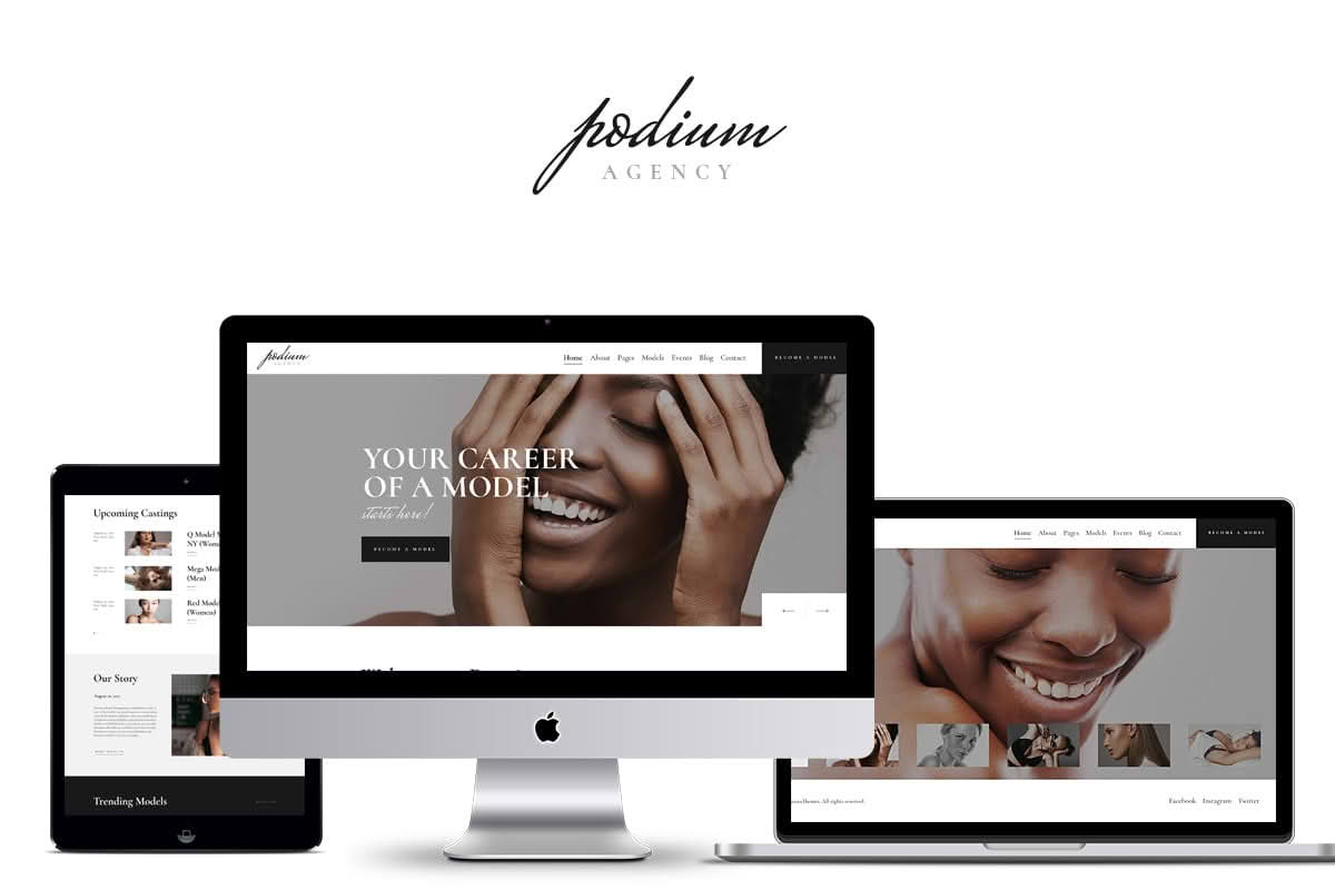 Download Podium | Fashion Model Agency WordPress Theme GPL WordPress Plugin