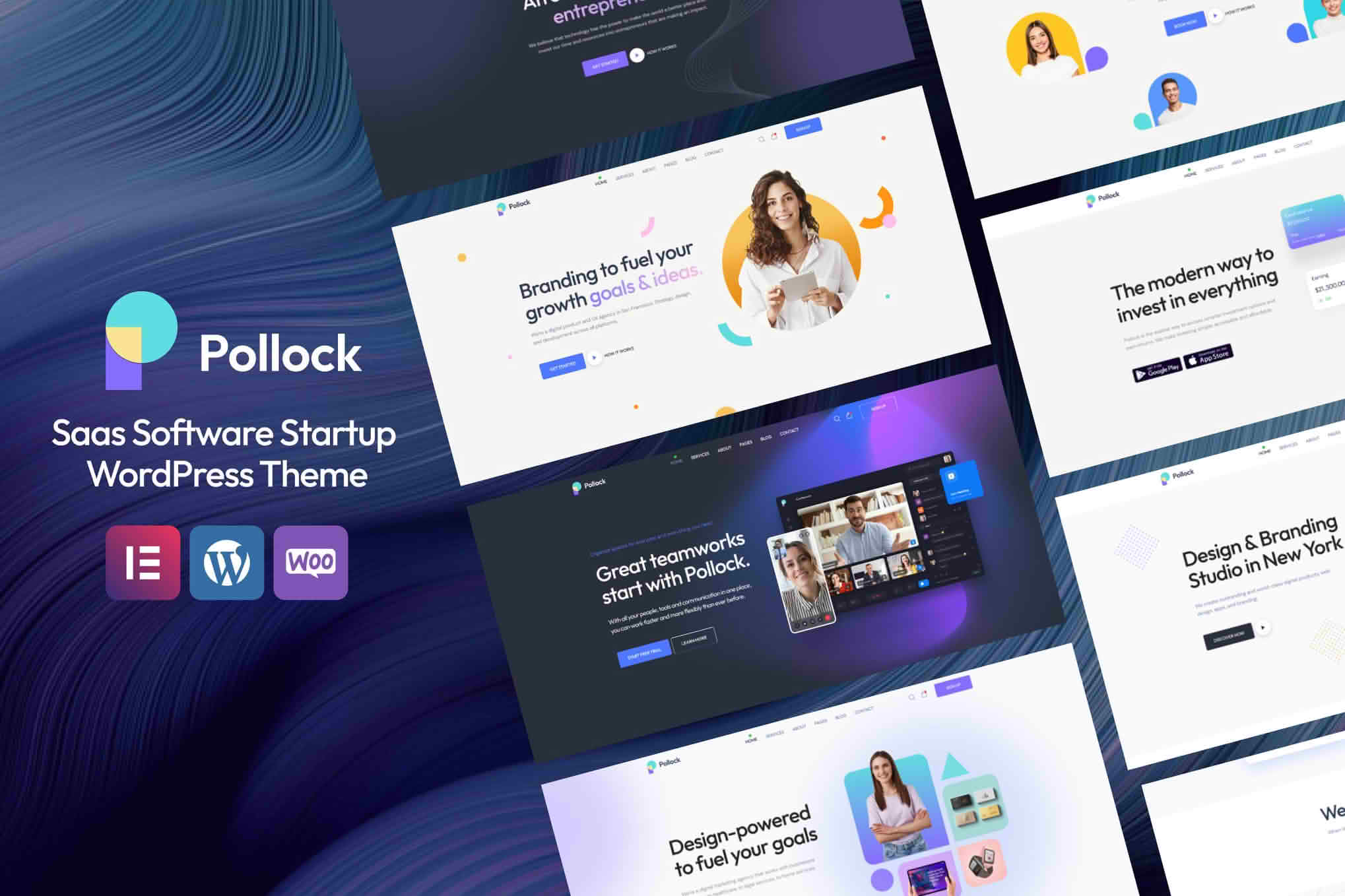 Download Pollock - Saas Software Startup WordPress Theme GPL WordPress Plugin